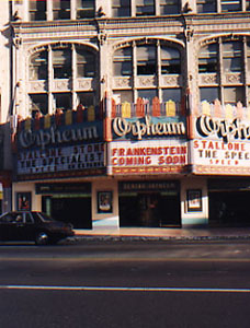 the Orpheum theater, where The Wet Ones premiered in 1961